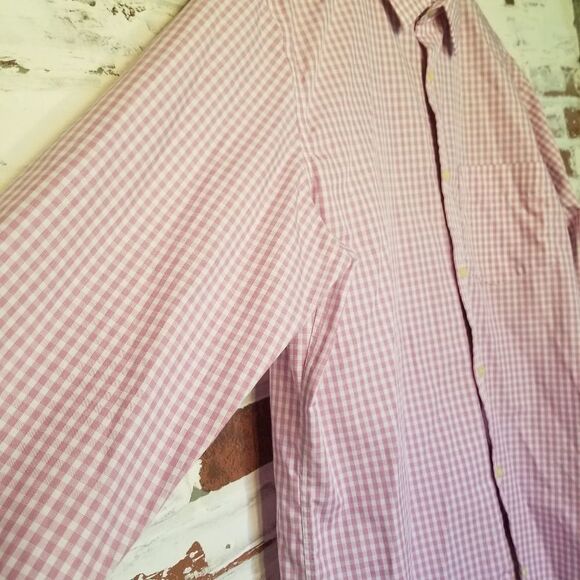 Banana Republic Plaid Lilac Button Down Large - Picture 3 of 8